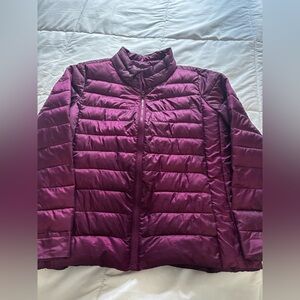 Glacier’s Edge Plum Quilted Puffer Jacket Women’s L